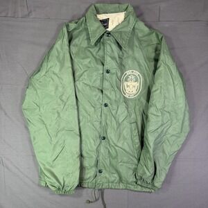 Vintage Us Navy USS Fife Snap Satin Jacket Size Small USA Made